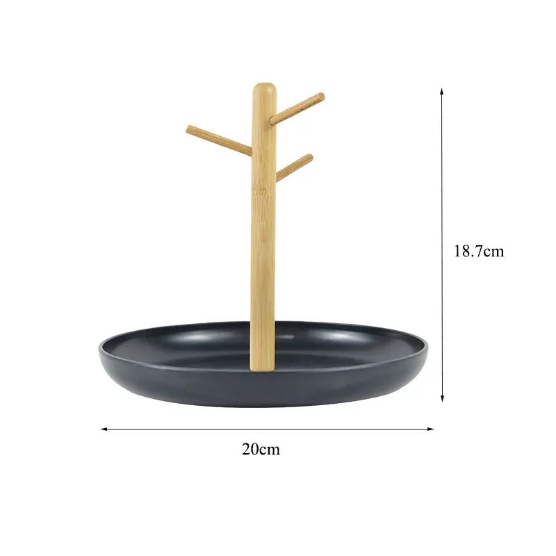 New Nordic Bamboo Tree Branch Storage Tray Living Room Desktop Key Hanger Jewelry Display Frame