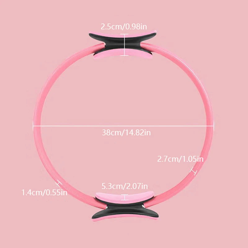 1Pc Yoga Pilates Ring Durable Non-Slip Exercise Circle Fitness Magic Circle For Toning Sculpting Pilates Ring Flexibility