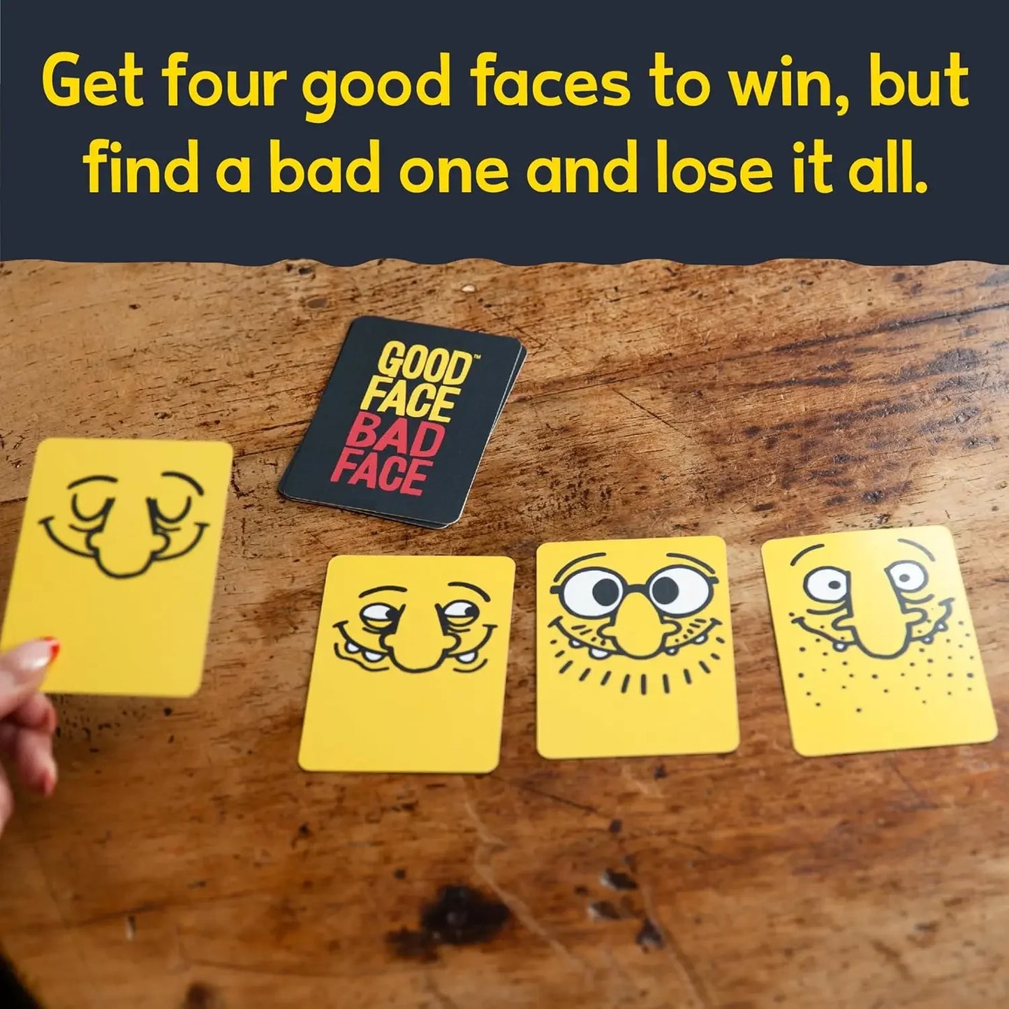 Good Face Bad Face Card Game Hilarious Party Travel Game Card Variety Board Game for Family Party Grimace Masks for Child Adult Valentines Gift