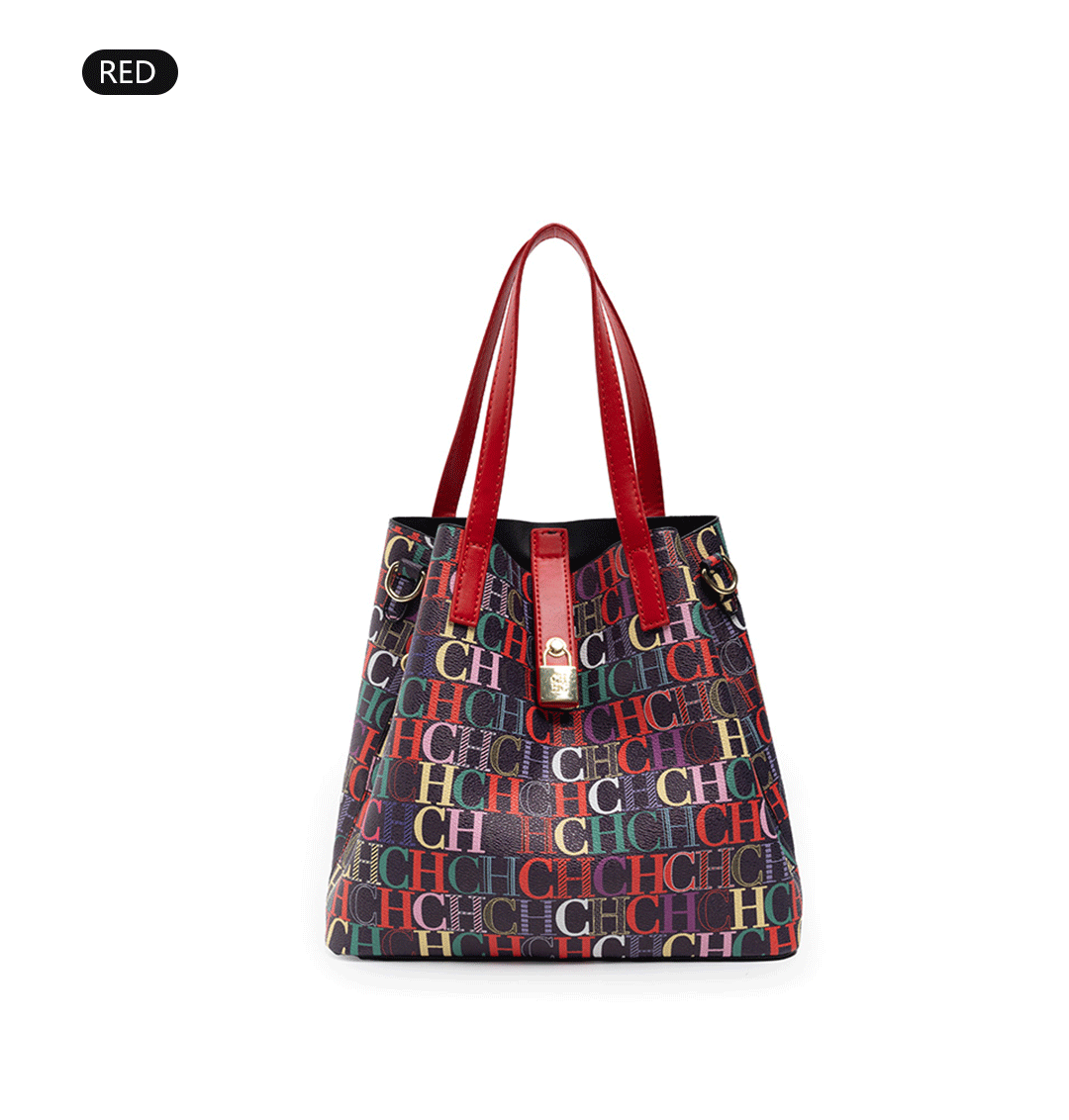 CH New Women's Bags In Europe and The United States Retro Style Large-capacity Handbag Multi Elements Street Trend Bucket Bag