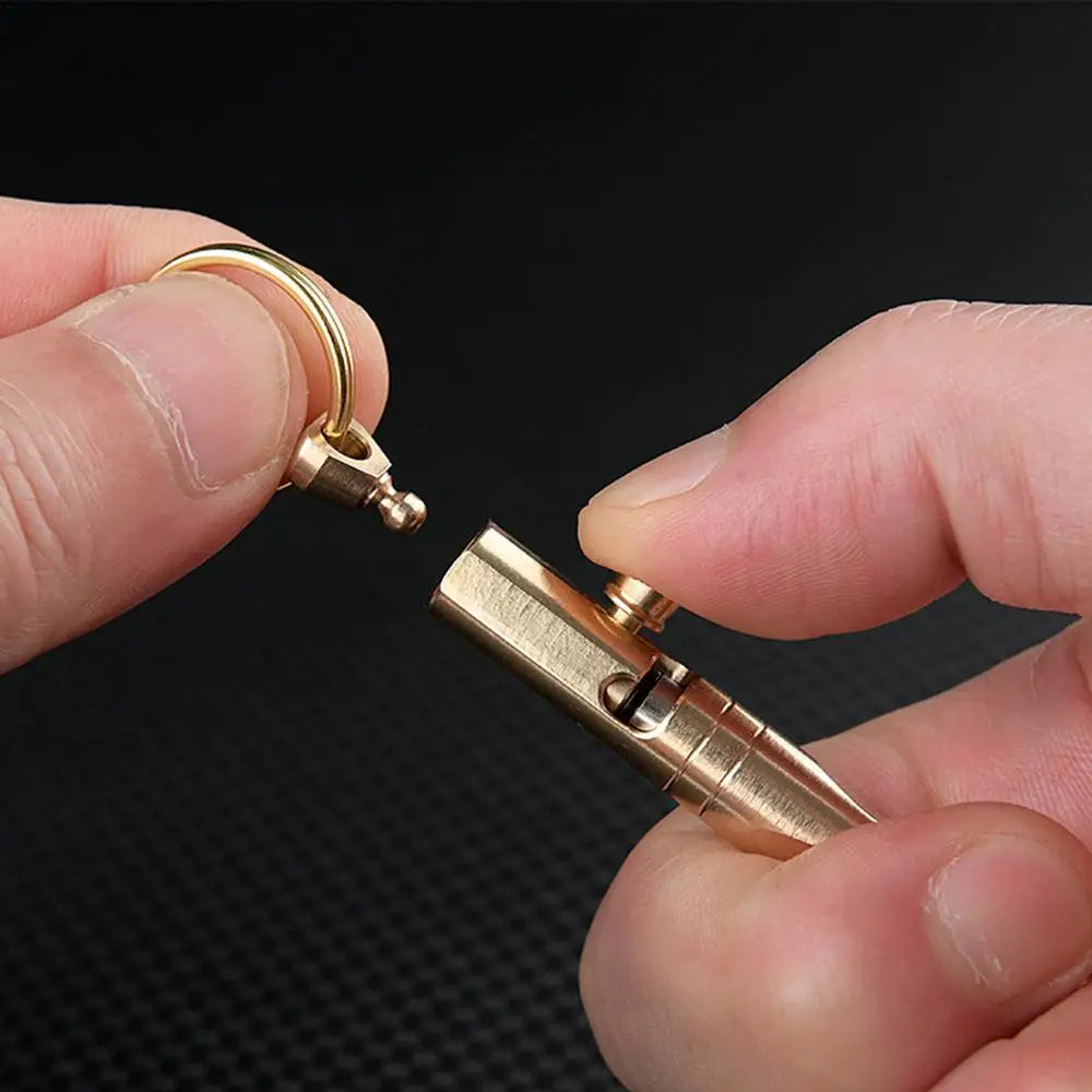 Travel Pocket Pen Portable Brass Ballpoint Pen Mini Design Brass Pen Pendant For Partners Customers Relatives Friends