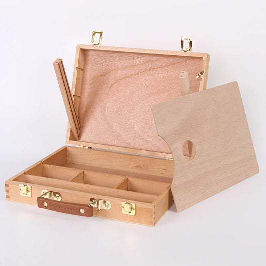 Portable Easel Art Students Go Out To Sketch Special Wooden Oil Painting Box High Quality Sketch Board Easel Painting Tools