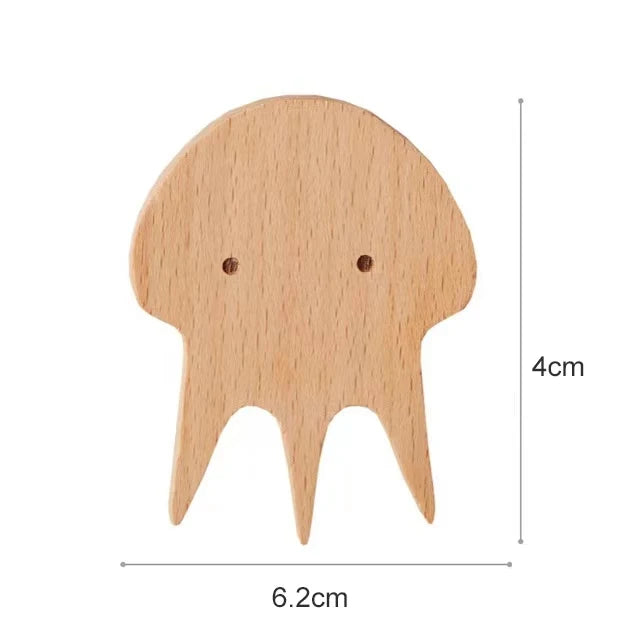 Wooden Drawer Hooks Room Decor Animal Hook Wall Keychain Coat Hook Home Wardrobe Cute Wood Hook Hanger Kitchen Accessories