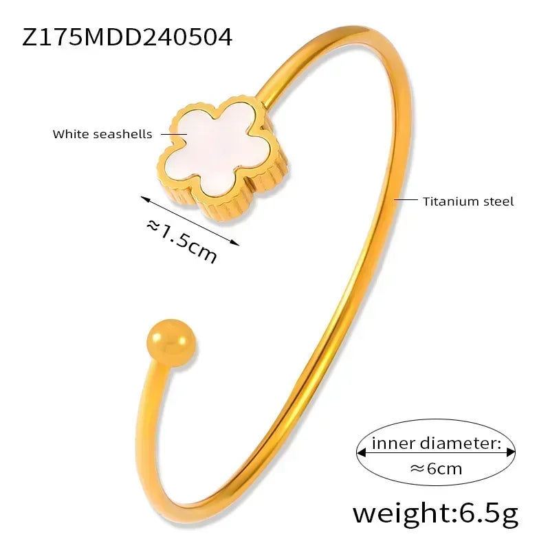 Punk Gold /Silver Color Stainless Steel Colorfast Horseshoe Buckle Bracelet for Women Fashion Light Luxury Jewelry Wholesale