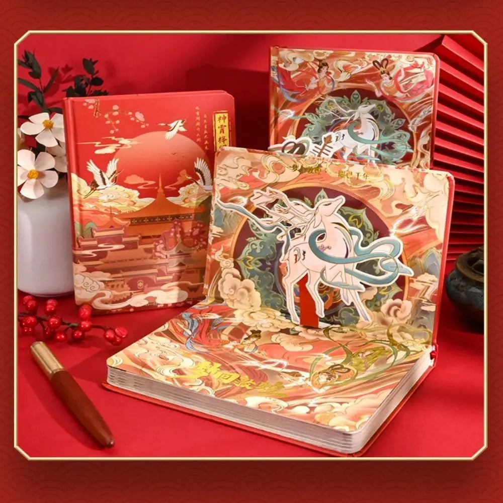 Antiquities Chinese Style Notebook Notepad Beautiful Colorful Page Scrapbook Writing Journal Handbook Students