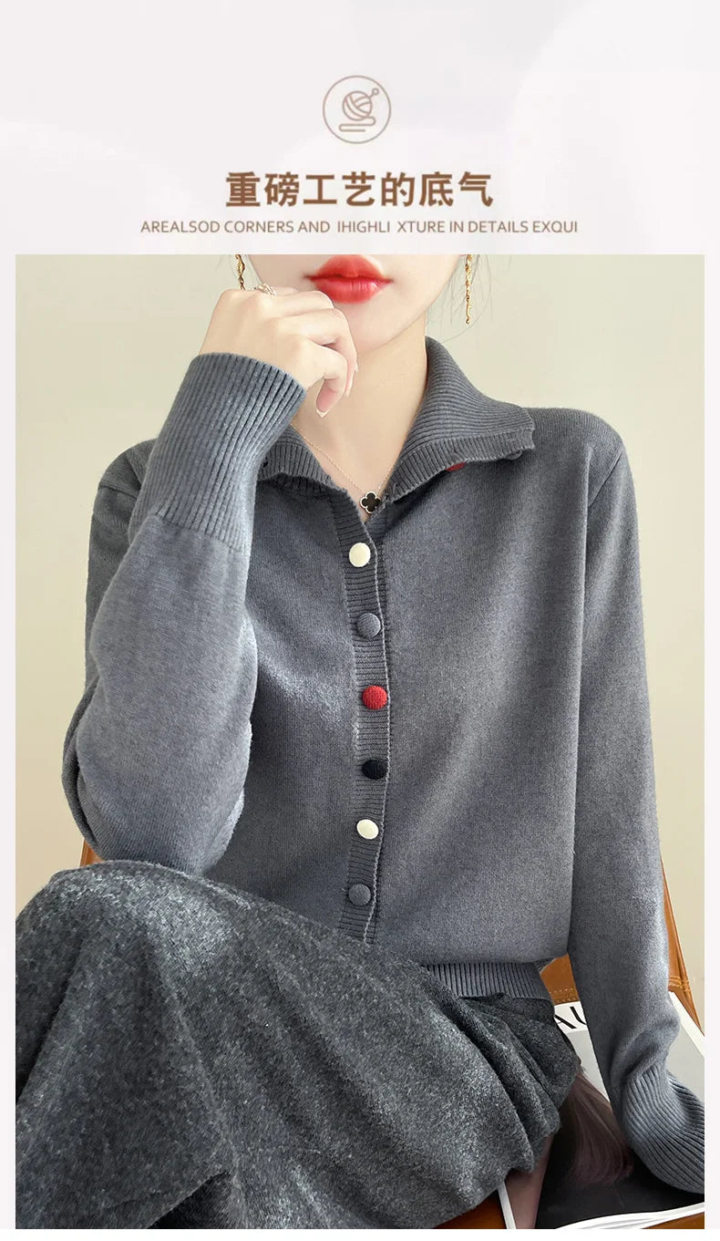 2024 New Cashmere Cardigan Women Long Sleeve Sweaters Cashmere Cardigan Autumn Winter Women  Knitwear Fashion Coat