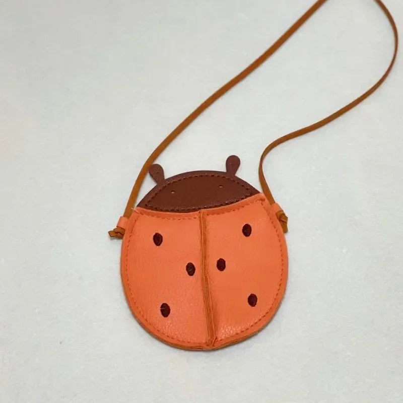 Cute Cartoon Children Bags Girls Pear Small Crossbody Bag Mini Pumpkin/Ladybug Handbag Shoulder Bag for Storing Small Items