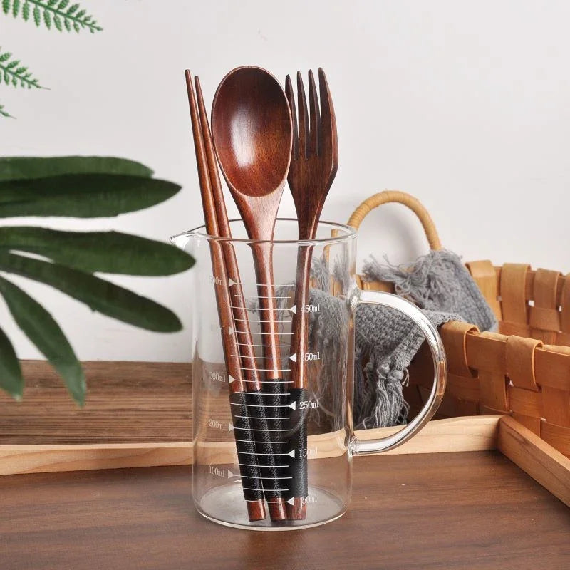 Spoon Fork Chopsticks Portable Cutlery Wooden Cutlery Set Travel Eco-friendly Cutlery Set Gifts Utensils for Kitchen Sets Dining