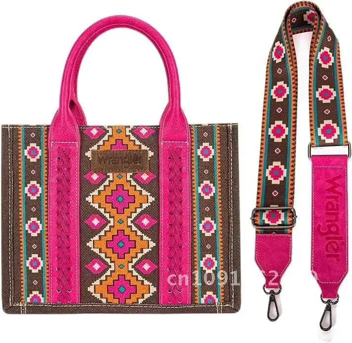 Women Handbags Western Wallet Female Shoulder Bohemian Aztec Shoulder Bag Shopping Tote Bag Large Capacity Travel Bag