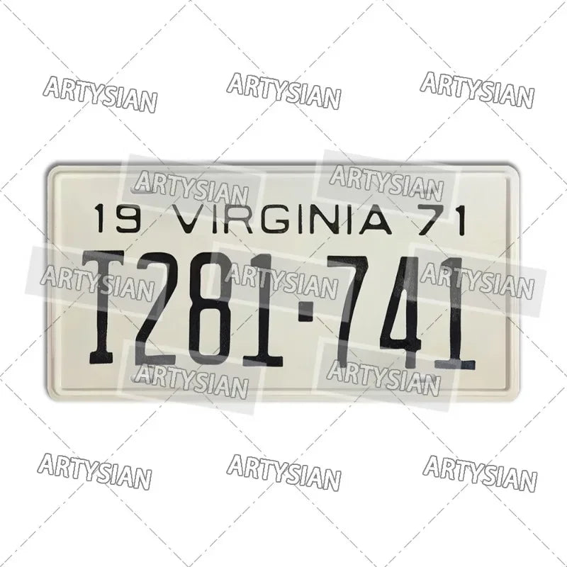 US Metal Plaque Retro Truck Number Plate Mississippi West Virginia Maine Illinois Idaho Iowa Pennsylvania Decorative Metal Sign