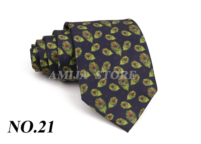 Vintage Imitation Silk Ties Men's Fashion 8cm Graffiti Painting Floral Necktie For Men Wedding Business Soft Printing Tie Wed Gi