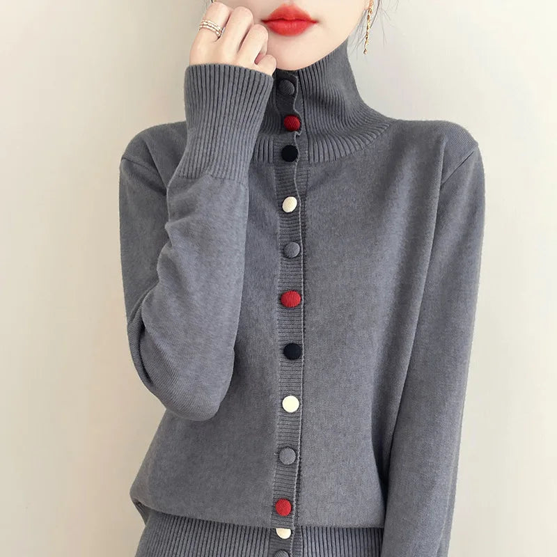 2024 New Cashmere Cardigan Women Long Sleeve Sweaters Cashmere Cardigan Autumn Winter Women  Knitwear Fashion Coat