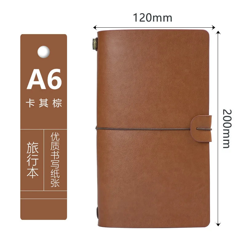 Creative Notebook Travel Ledger A6 Loose-leaf Simple Diary Retro Portable Ledger