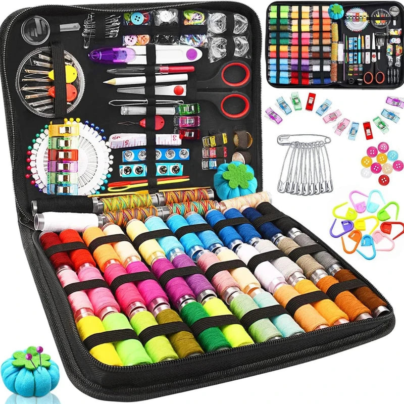 Sewing Kits DIY Multi-function Sewing Box Set for Hand Quilting Stitching Embroidery Thread Sewing Accessories Kits