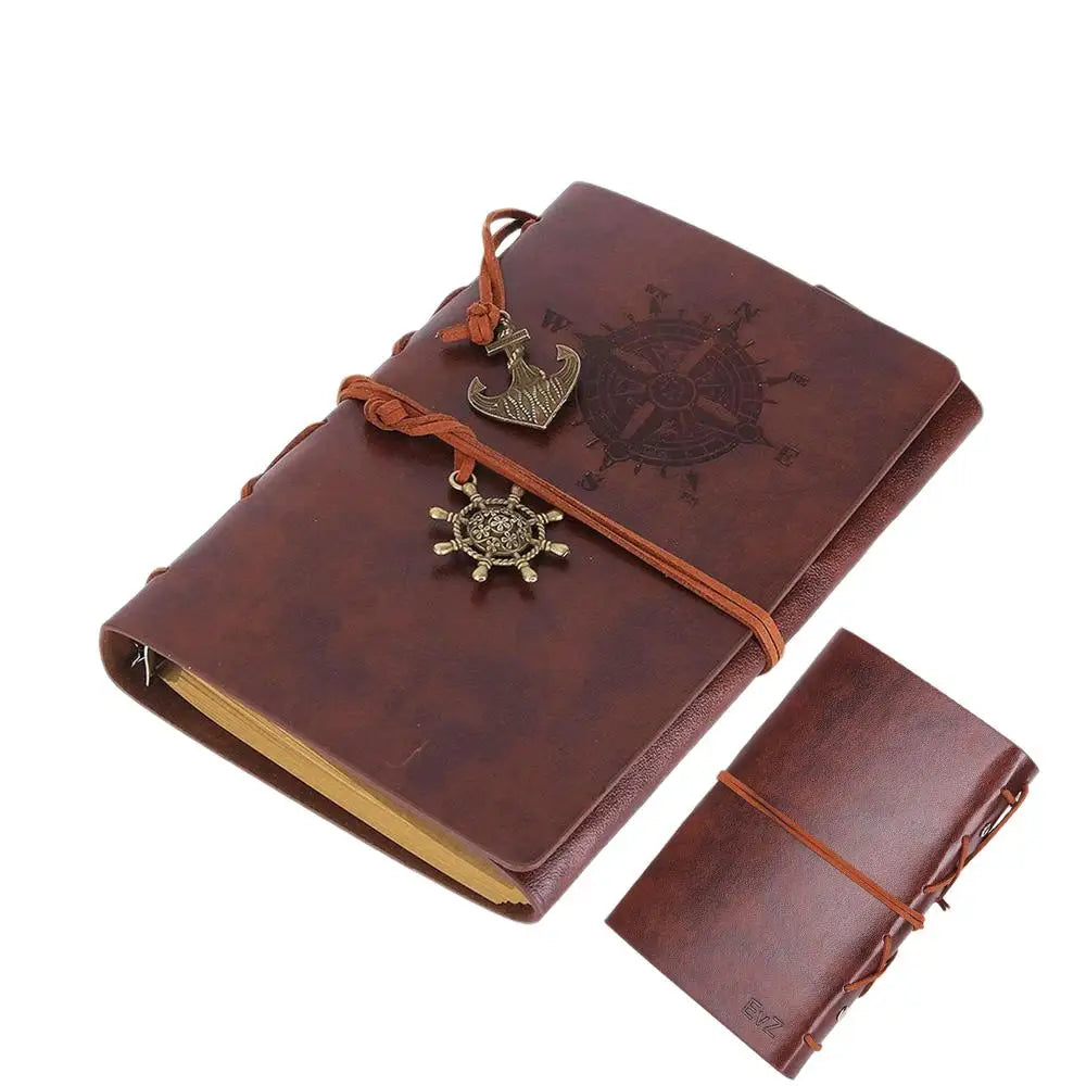 Leather Journal Tie Rope Retro Notebooks A6 Planne Blank Paper Note Books Journals Agenda Binder Travel Handmade