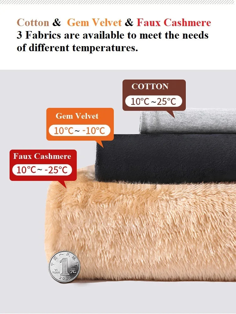 Women Warm Winter Plush Thick Pants Lambskin Cashmere Trousers High Waist Cotton Fleece Loose Female Wide Leg Pants PELEDRESS