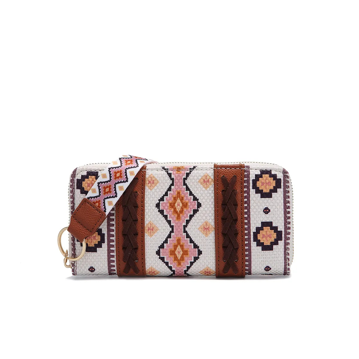 European American Retro Zipper Wallet Cotton Linen Printed Bohemian Style Women's Handbag Wallets Trend Versatile Card Bags