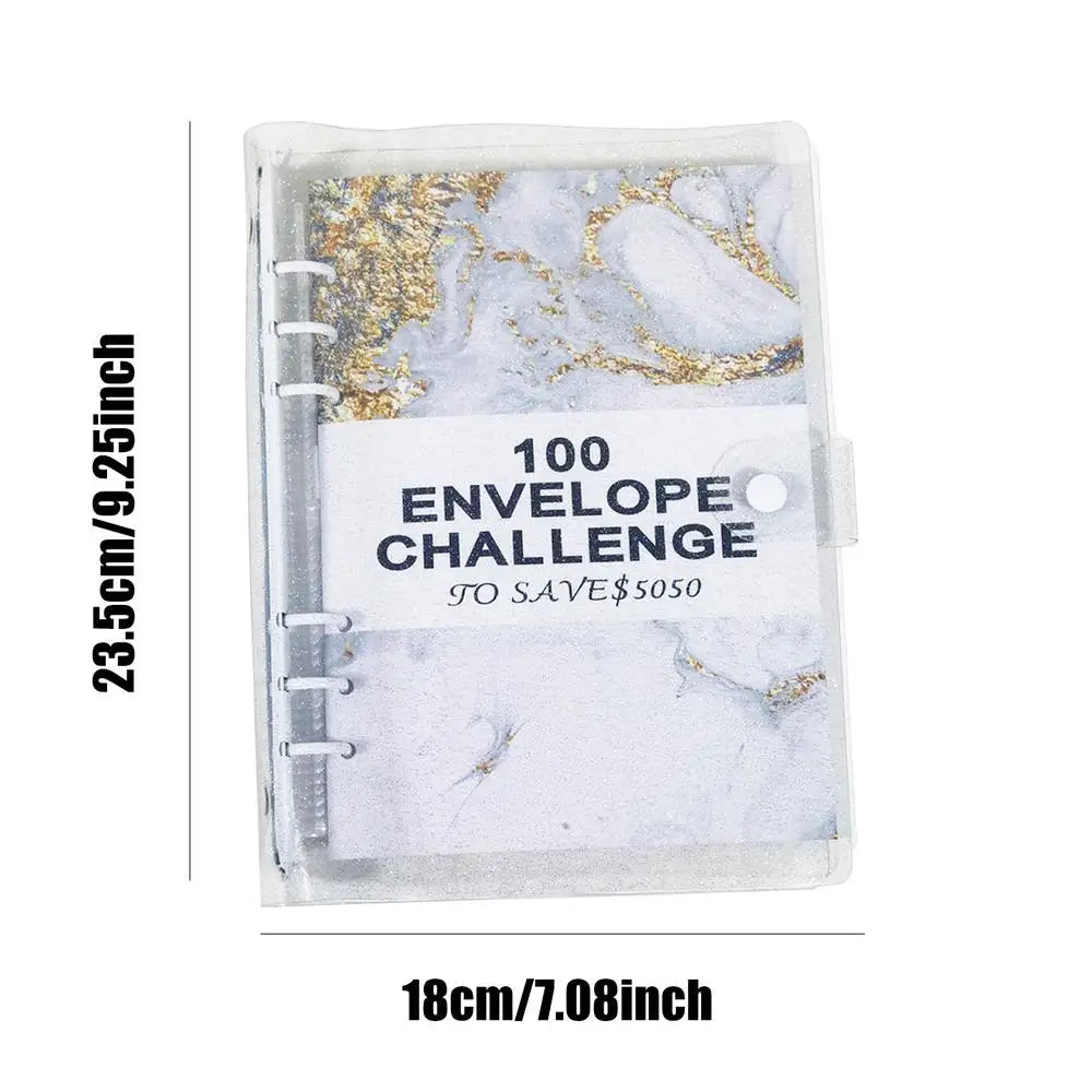 100-envelope Savings Challenge Binder Budget Book Binder For 100-Days Cash Envelopes System Easy And Fun Way To Save 5 050