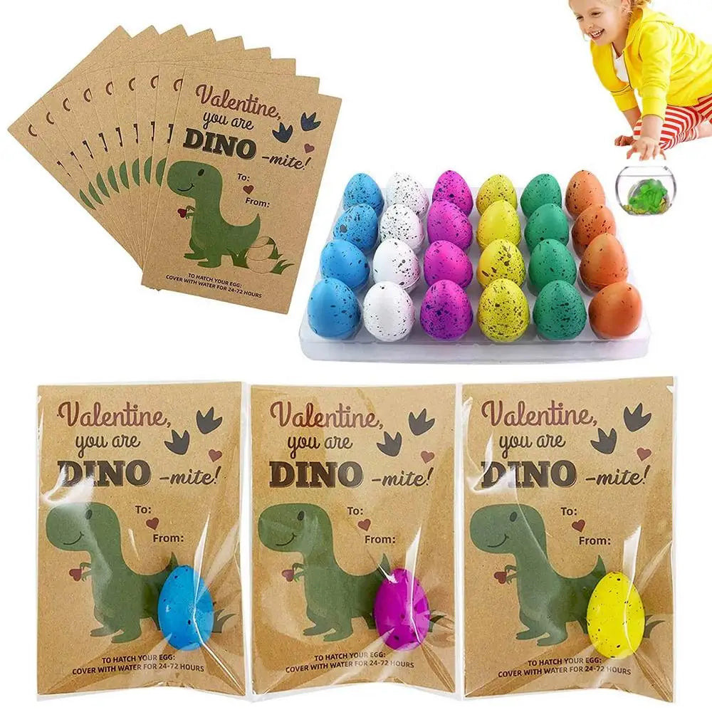 New 2023 Gift Magic Hatching Growing Dinosaur Egg Treat Kids Birthday Party Favor Baby Shower Guest Gift Pinata Educational Toys Valentines Gift