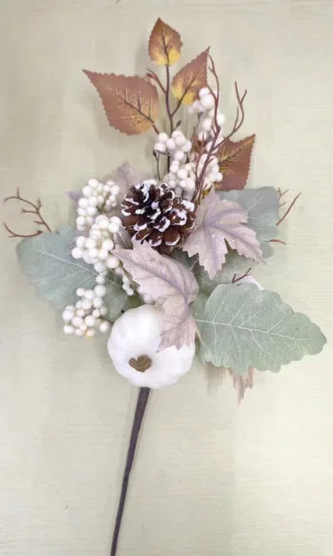 Autumn Wreath Farmhouse Decoration Farmhouse Thanksgiving Maple Leaf Berry Halloween White Pumpkin Set Garland Ornament Pendant Valentines Gift