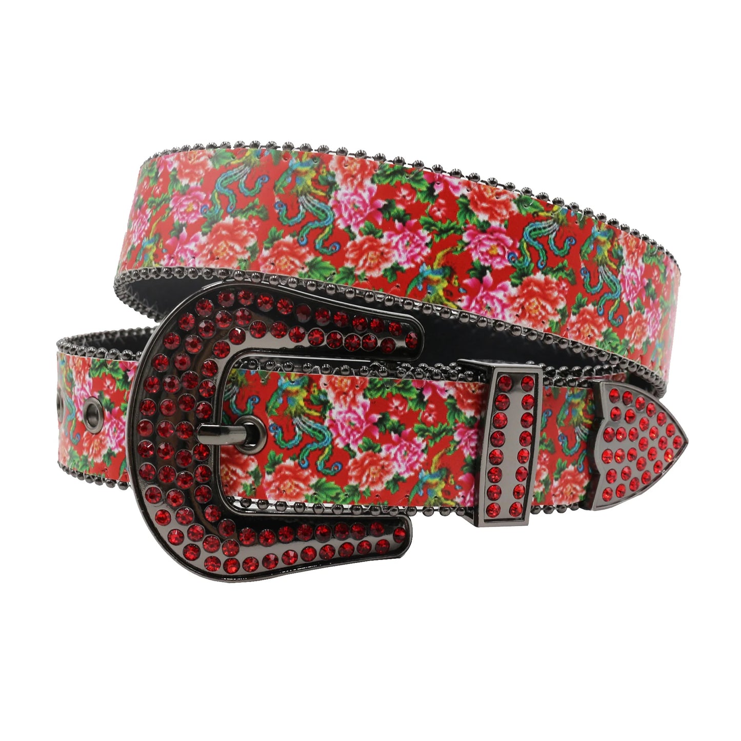 Printing  Rhinestone Western Belt Fashion Luxury Studded Belts for Men Strap Diamond White Belts Cowgirl Cowboy For Jeans