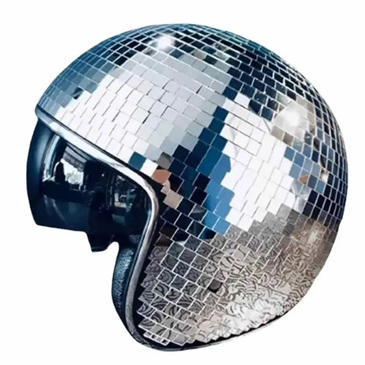 Disco Ball Helmet Mirror Glass Glitter Classic Party Bar Room Party Decoration American Retro Art Disco Shiny Hat Ornaments