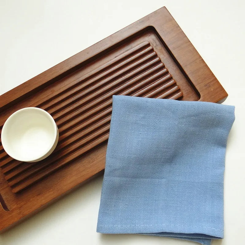 Reusable Cotton Linen Cloth Napkins 40x30cm Kitchen Dining Table Cleaning Towel Tea Napkin Hotel Restaurant Serving Table Cloth