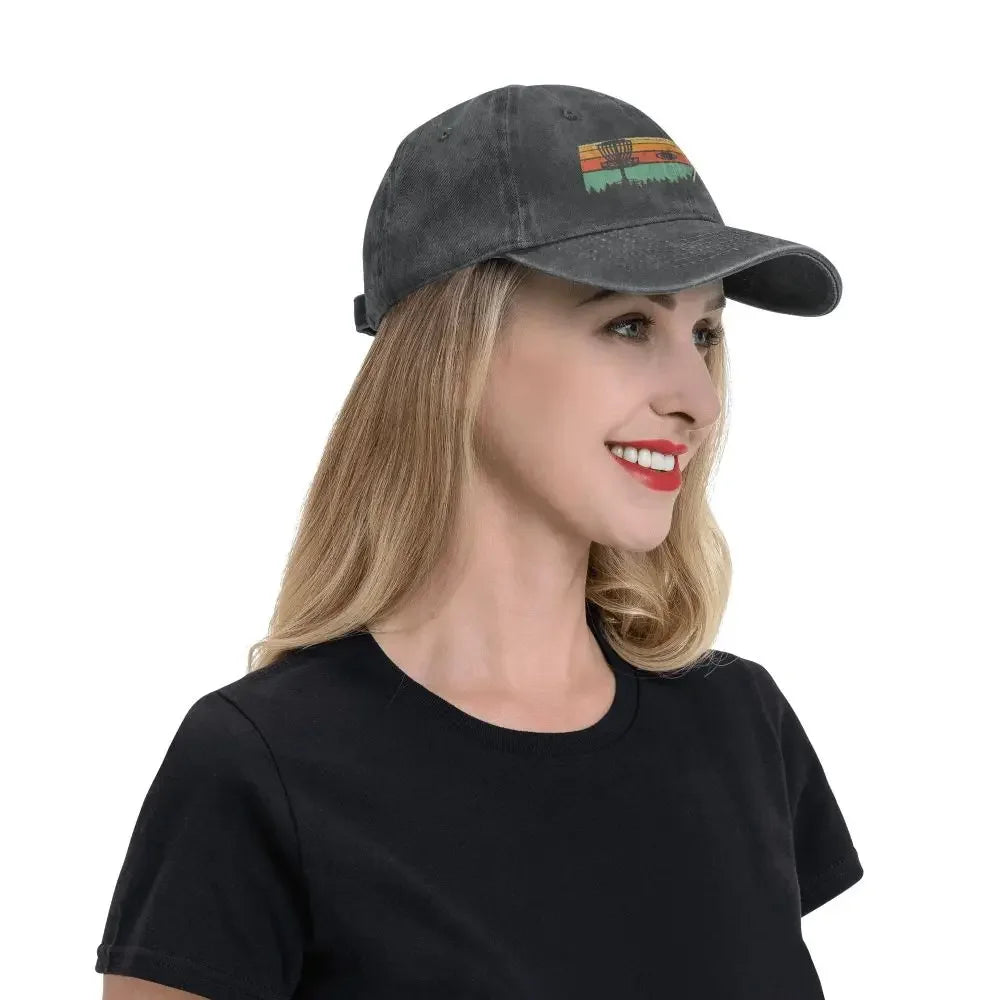 Pure Color Dad Hats Retro Cool Women's Hat Sun Visor Stetson Disc Golf Baskets Throw Sport Peaked Cap