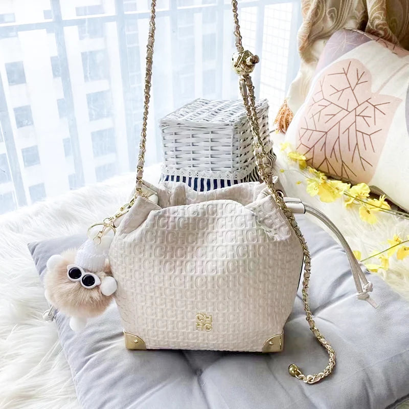 CH Fashion Bucket Bag Design Sense Hundred Brand Elegant Crossbody Women's Bag Letter Design Women's Bag With Shopping