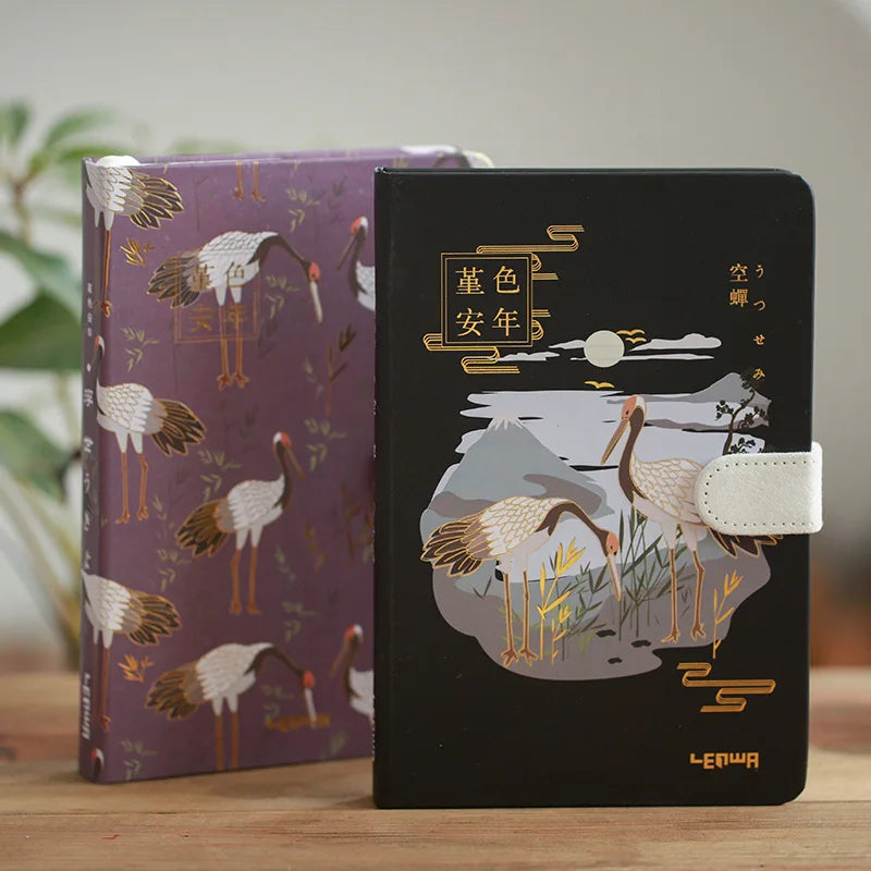 Chinese Style Notebook Gift Box Set Chinese Painting Lotus Diary Daily Weekly Planner 2022 Notepad Business Office School Supply