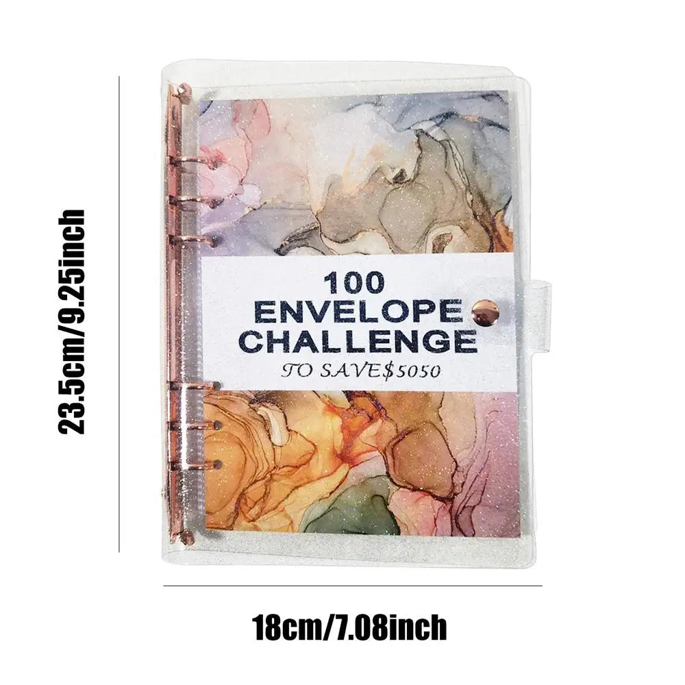 100 Envelopes Money Saving Challenge Budget Book Binder For 100-Days Cash Envelopes System Easy And Fun Way To Save 5 050