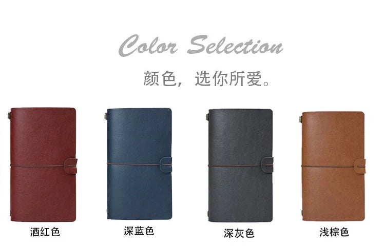 Retro Leather Strap Creative Hand Ledger Creative Multifunctional A6 Retro Portable Travel Loose-leaf Notepad Diary Notebook