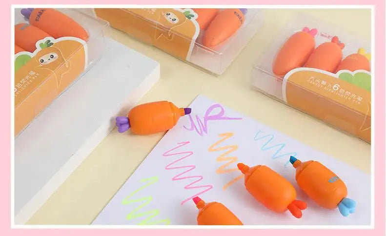 SKYSONIC 20pcs Stationery Set Strawberry Carrot Series Kids Gift Set Pen Holder/Knife/Memo Note/Gel Pen Student School Suppliers