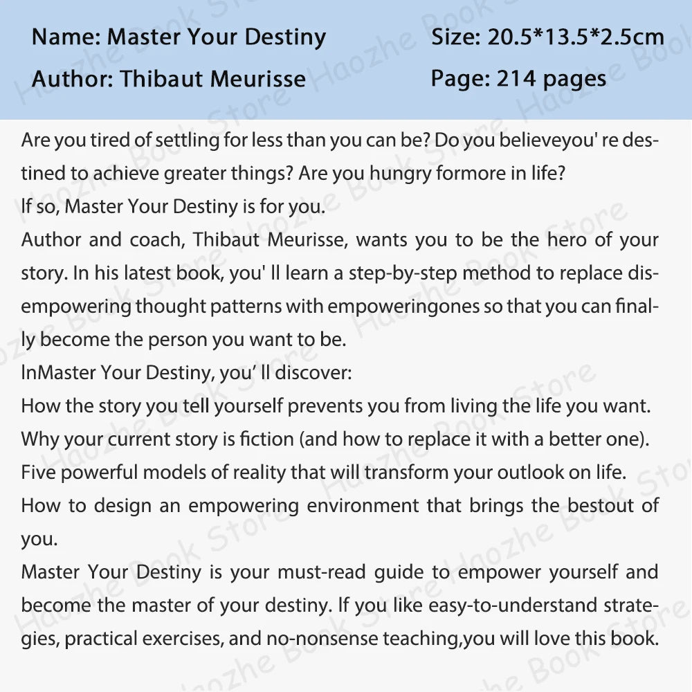 Master Your Destiny / Master Your Time / Master Your Focus Motivational Self-Help Series English Book Paperback