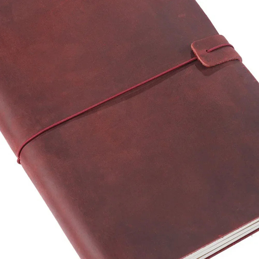 Genuine Leather Journal Traveler's Notebook Retro Handmade Diary Portable Sketchbook Cowhide Gift Planner Provide Engraved Logo