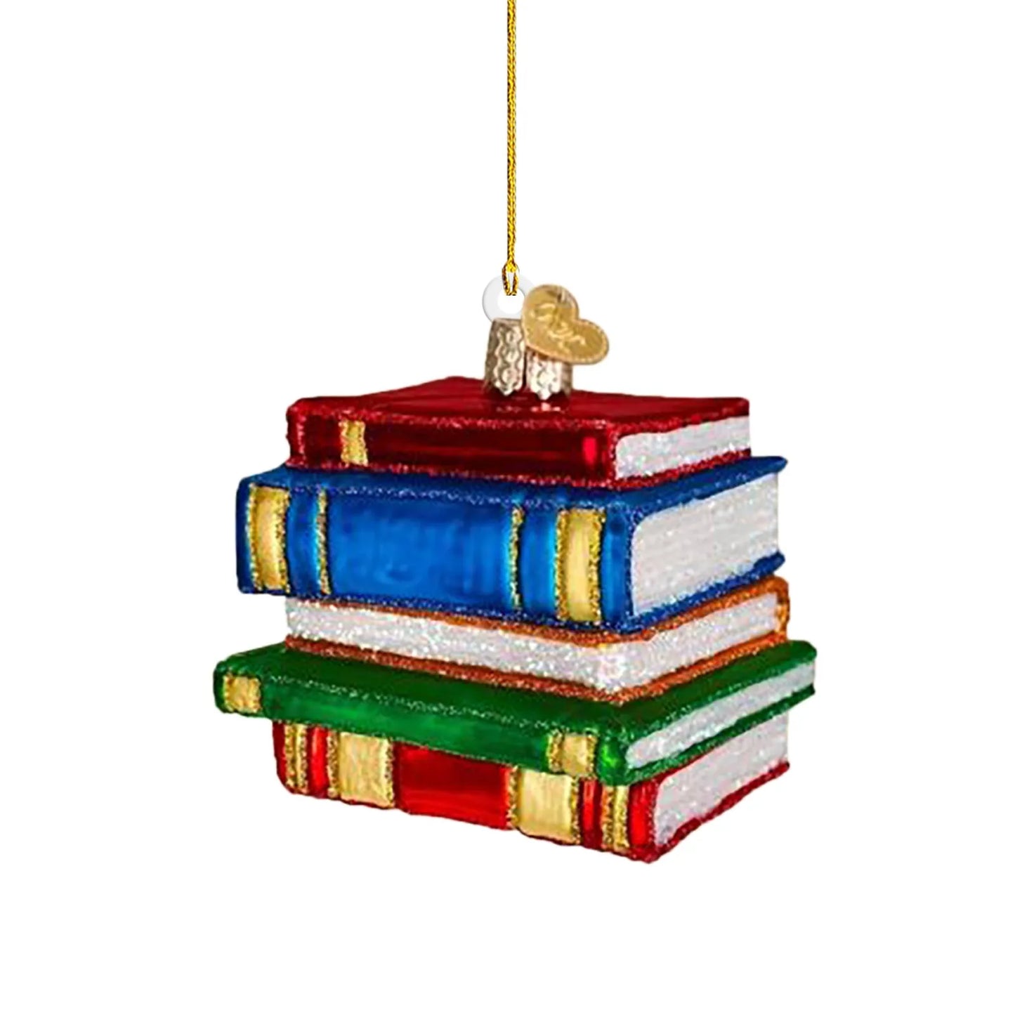 Book Lovers Heart Shaped Bookshelf Pendant Acrylic Craft Crystals Hanging Room Ornament Christmas Beard Decorations Car decor