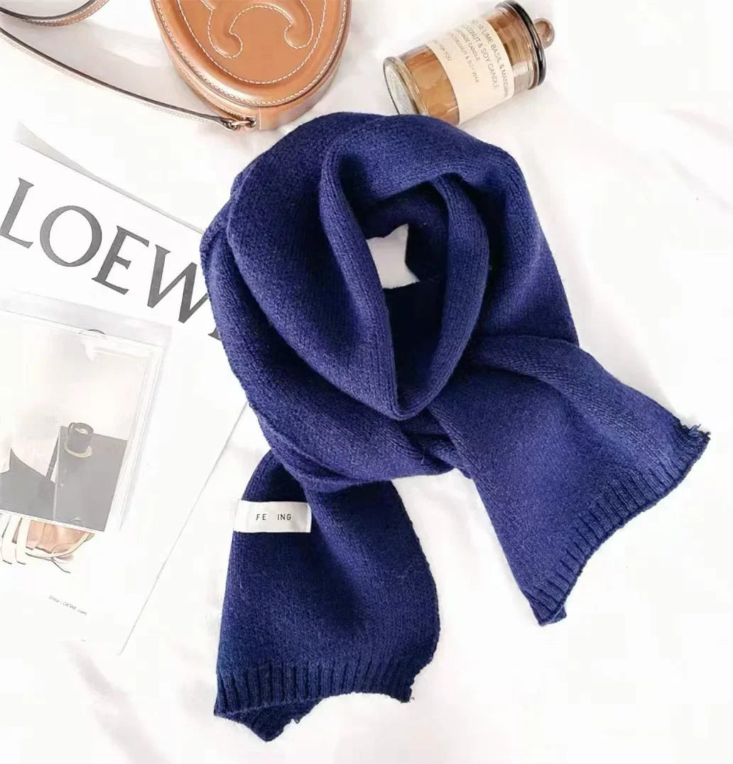 Women Cashmere Blend Scarf Women Winter Warm Thicken Luxury Solid Color Shawl Wraps Female Warm Thick Wool Neckerchief Blanket