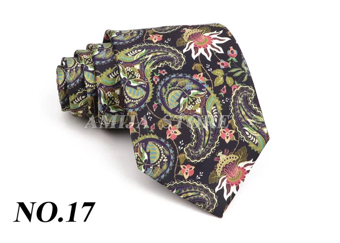 Vintage Imitation Silk Ties Men's Fashion 8cm Graffiti Painting Floral Necktie For Men Wedding Business Soft Printing Tie Wed Gi