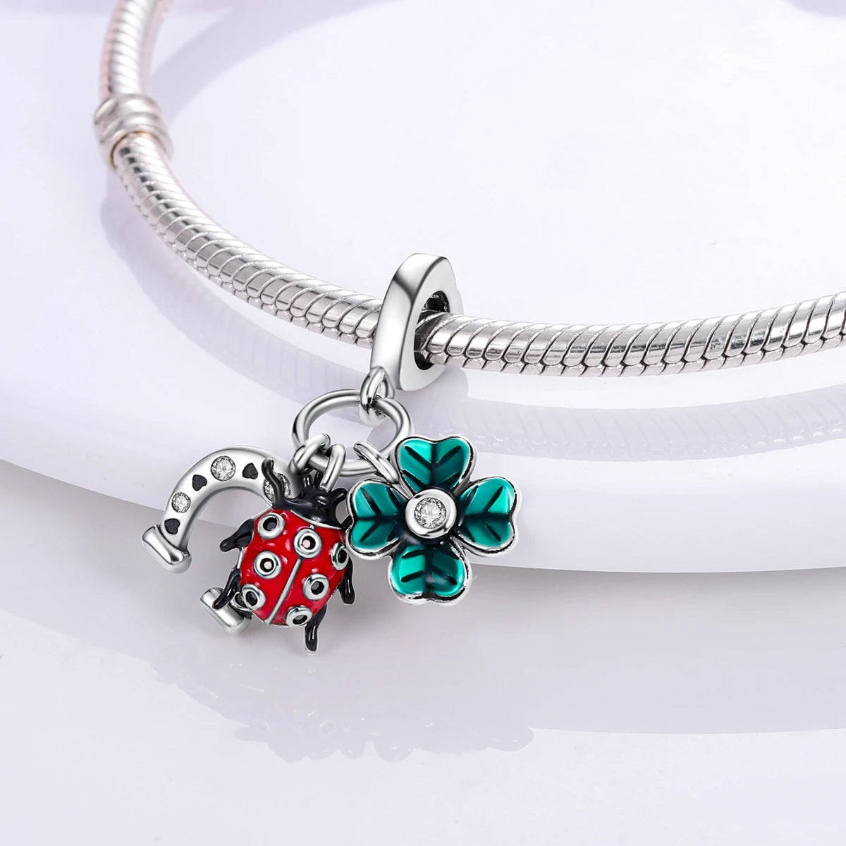 Silver Plated Charms For Woman Summer Green Cactus Avocado Beads Fit Original Pandora Bracelet Necklace DIY Dangle Charms