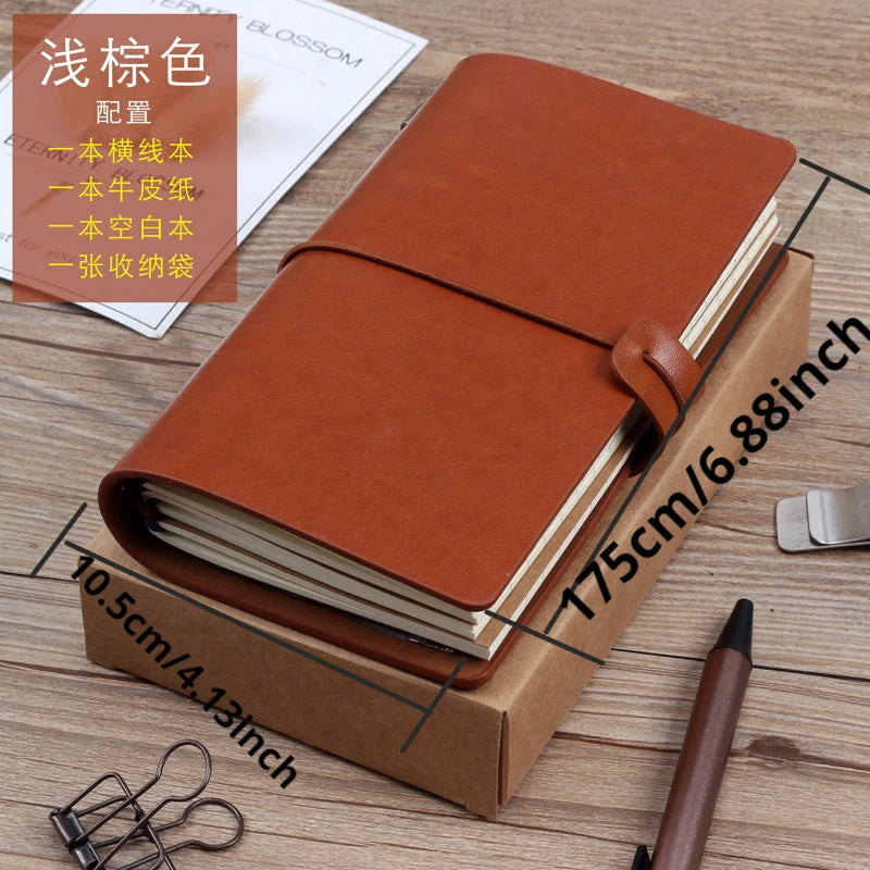 Creative Notebook Travel Ledger A6 Loose-leaf Simple Diary Retro Portable Ledger