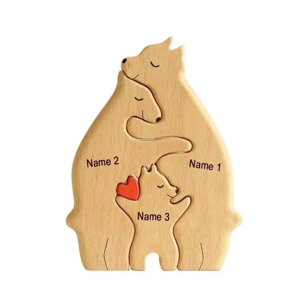 Wooden Family Puzzle Personalized Puzzles 2-5Names Birthday Anniversary Wedding Gifts for Women Men Customized Home Decor Valentines Gift