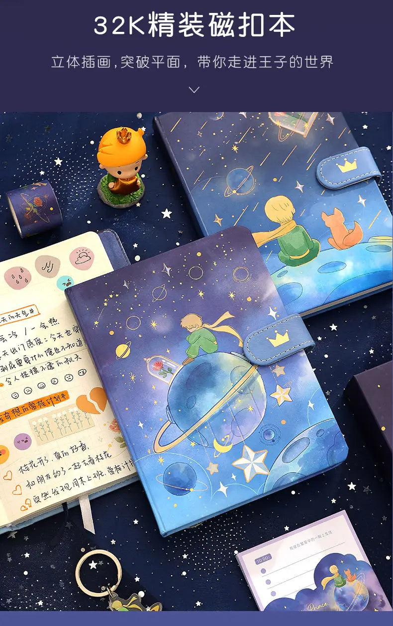 The Little Prince Guardian of Rose Sunset Appointment book Weekly Daily Schedule agenda A5 journal diary notebooks gift box set