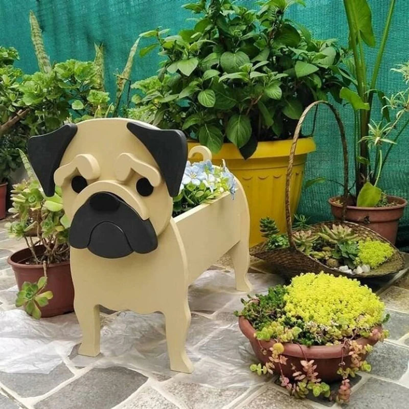 Garden Flower Pot Dog Shape Planter Poodle Corgi Samoyed Animal Pots Flowerpot Plant Container DIY Garden Outdoor Home Decor