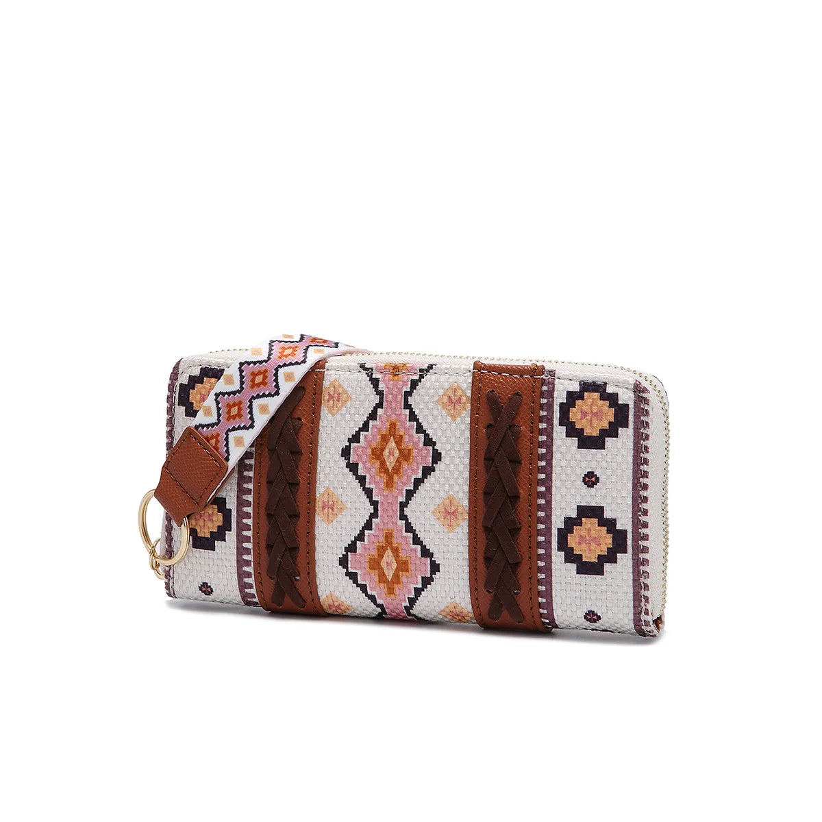 European American Retro Zipper Wallet Cotton Linen Printed Bohemian Style Women's Handbag Wallets Trend Versatile Card Bags