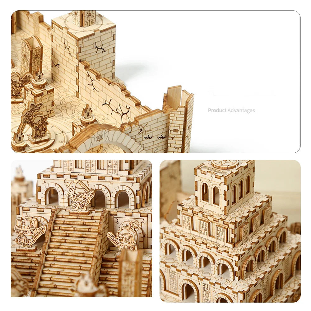 3D Model Puzzle Magic House Wooden Puzzle 3D For Adults party Games Building Block Toy Exquisite Birthday Gifts For Kids