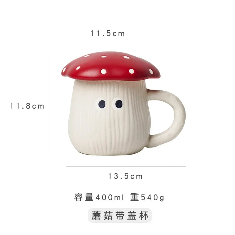 Cute Creative Plate Ceramic Mushroom Shape Restaurant Homehold Vegetable Fruit Cake Bread Dessert Plates Kitchen Supplies