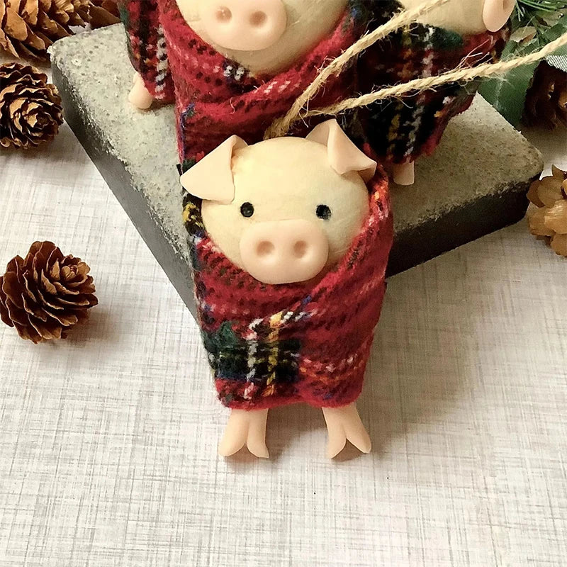 Pigs In Blankets Christmas Tree Pigs Ornament Handmade Pigs In Blankets Ornament Gift Box Decor Secret Santa Gift