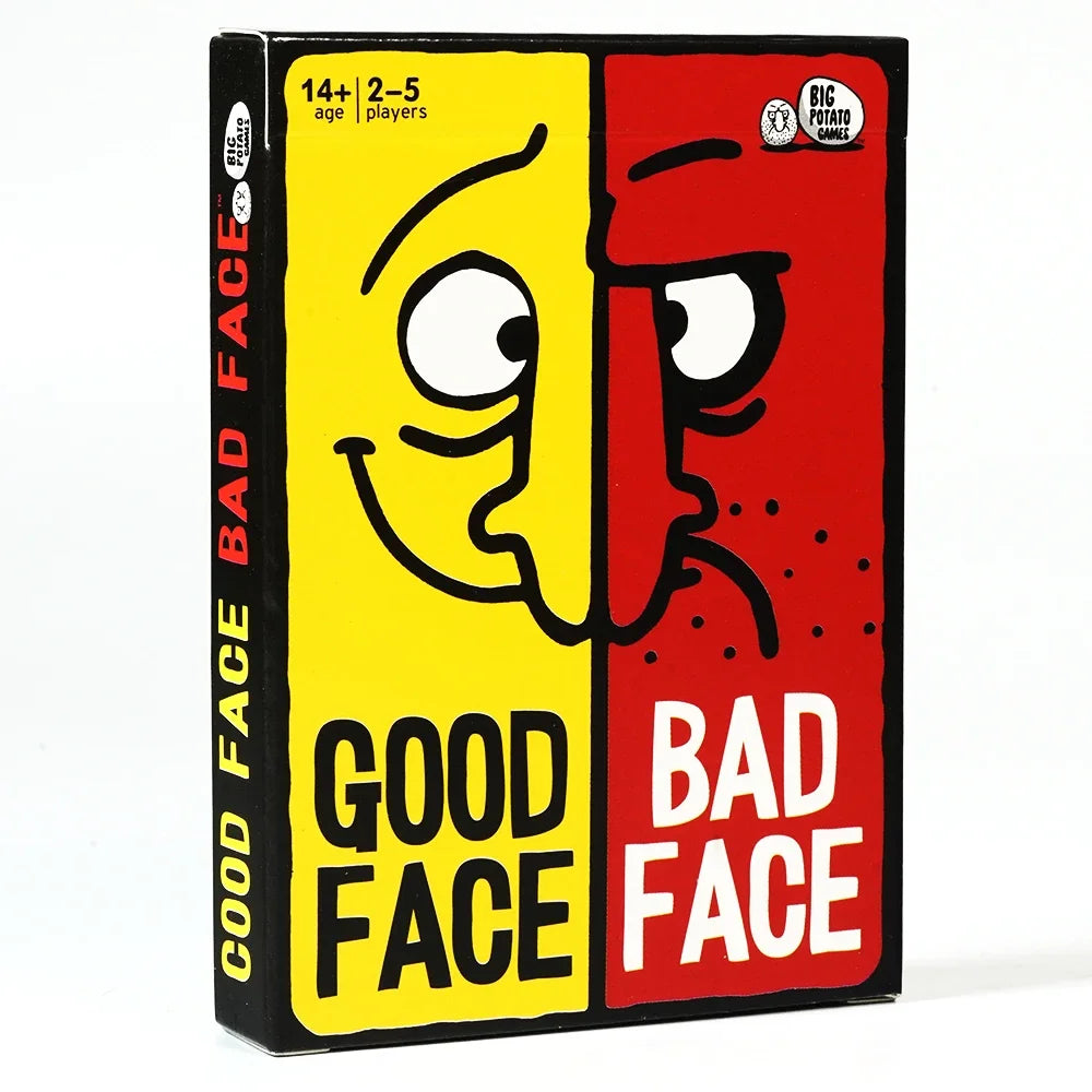 Good Face Bad Face Card Game Hilarious Party Travel Game Card Variety Board Game for Family Party Grimace Masks for Child Adult Valentines Gift