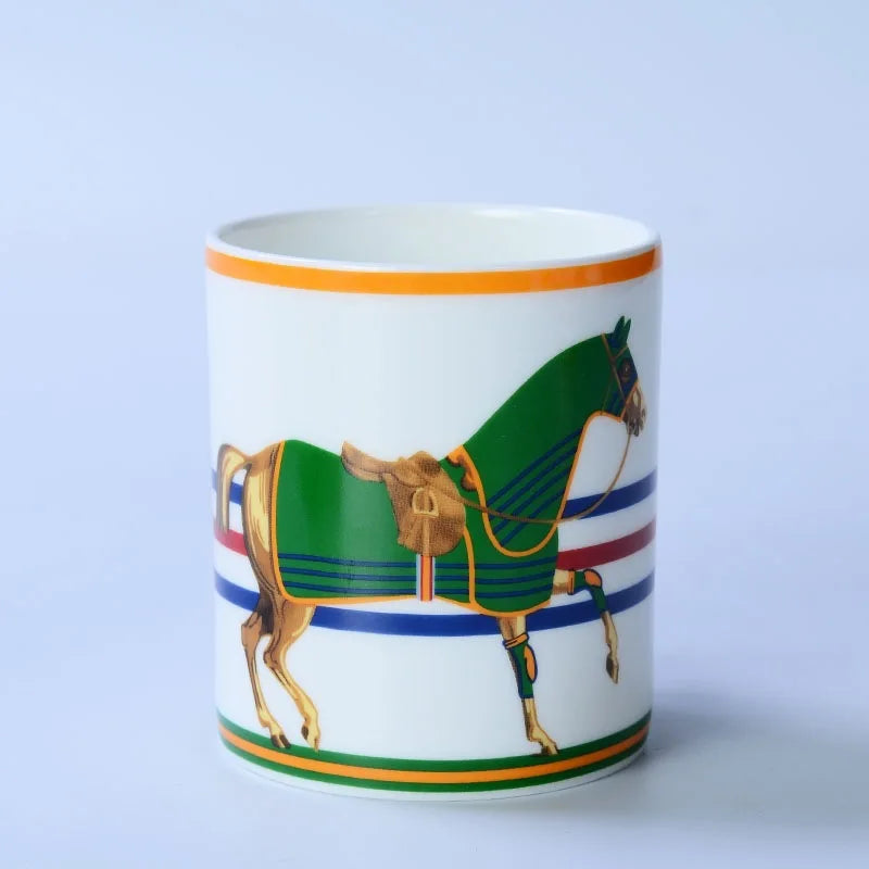 Oriental Horse Bone China Mug Creative Gift Office Home Morning Tea Coffee Cup Mugs Coffee Cups Self Stirring Mug