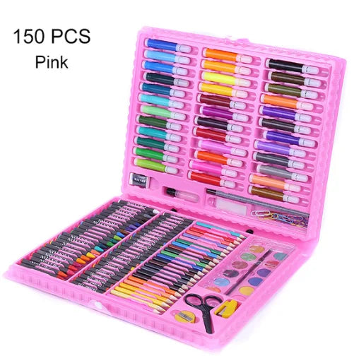 150-208 Pcs Art Set Watercolor Markers Crayons Water Pen Drawing Set Artist Painting Tools For Boys Girls Birthday Gifts